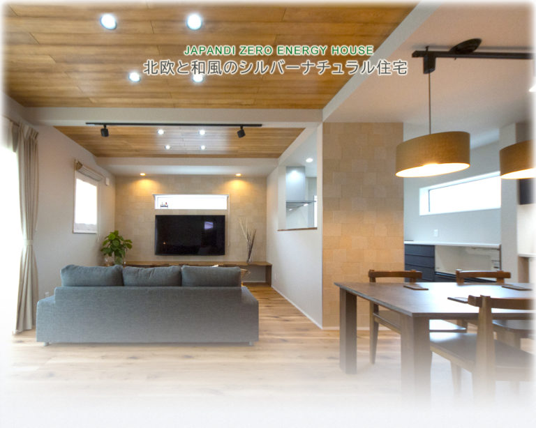 北欧と和風のシルバーナチュラル住宅