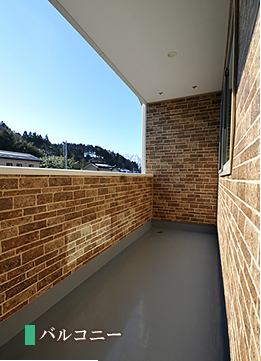 日当たり良好のバルコニーには、物干金物を設置。